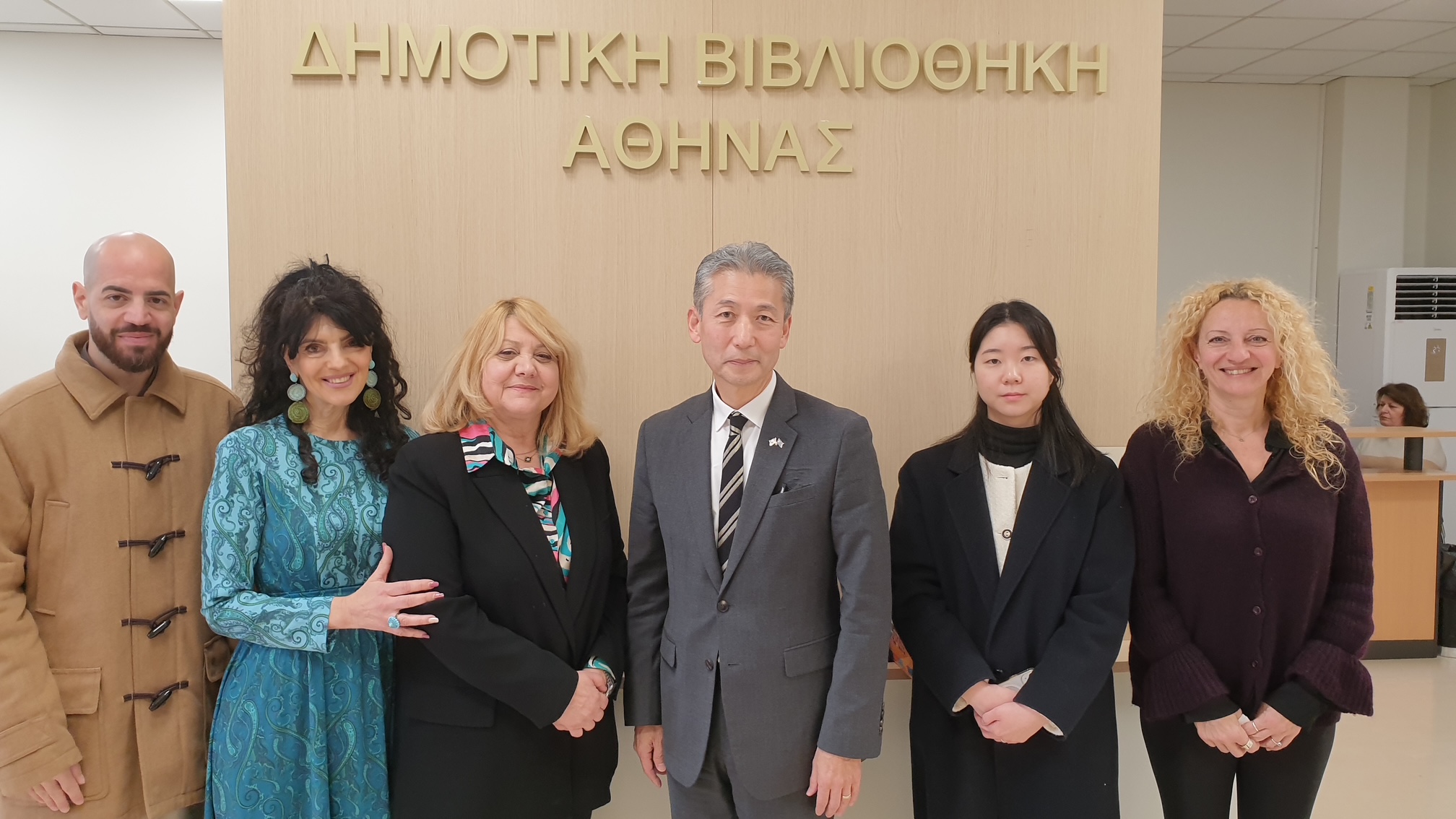 임주성 대사, 아테네시립도서관 방문 및 도서관장 면담(3.20.)